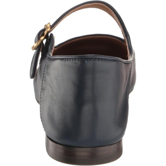 Sam Edelman Womens Hudson Navy Synthetic Michaela Buckle Ankle Strap Flat Shoes - Picture 3 of 7